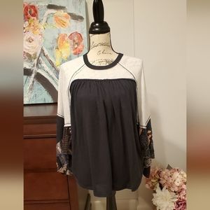 We The Free Women Black Friday Fever Top By Free People Crew Neck,Size S.